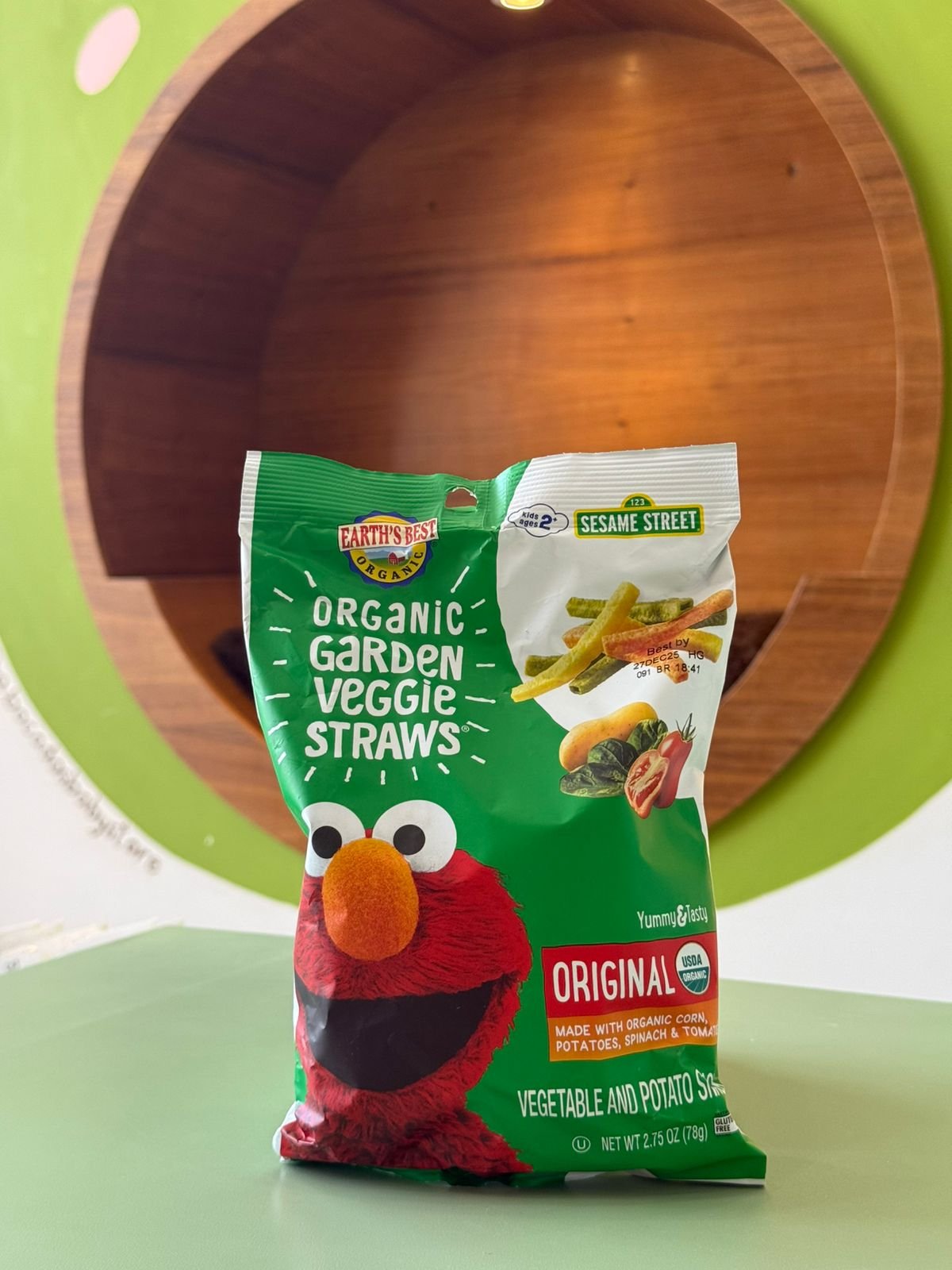 Paquete de snacks vegetales