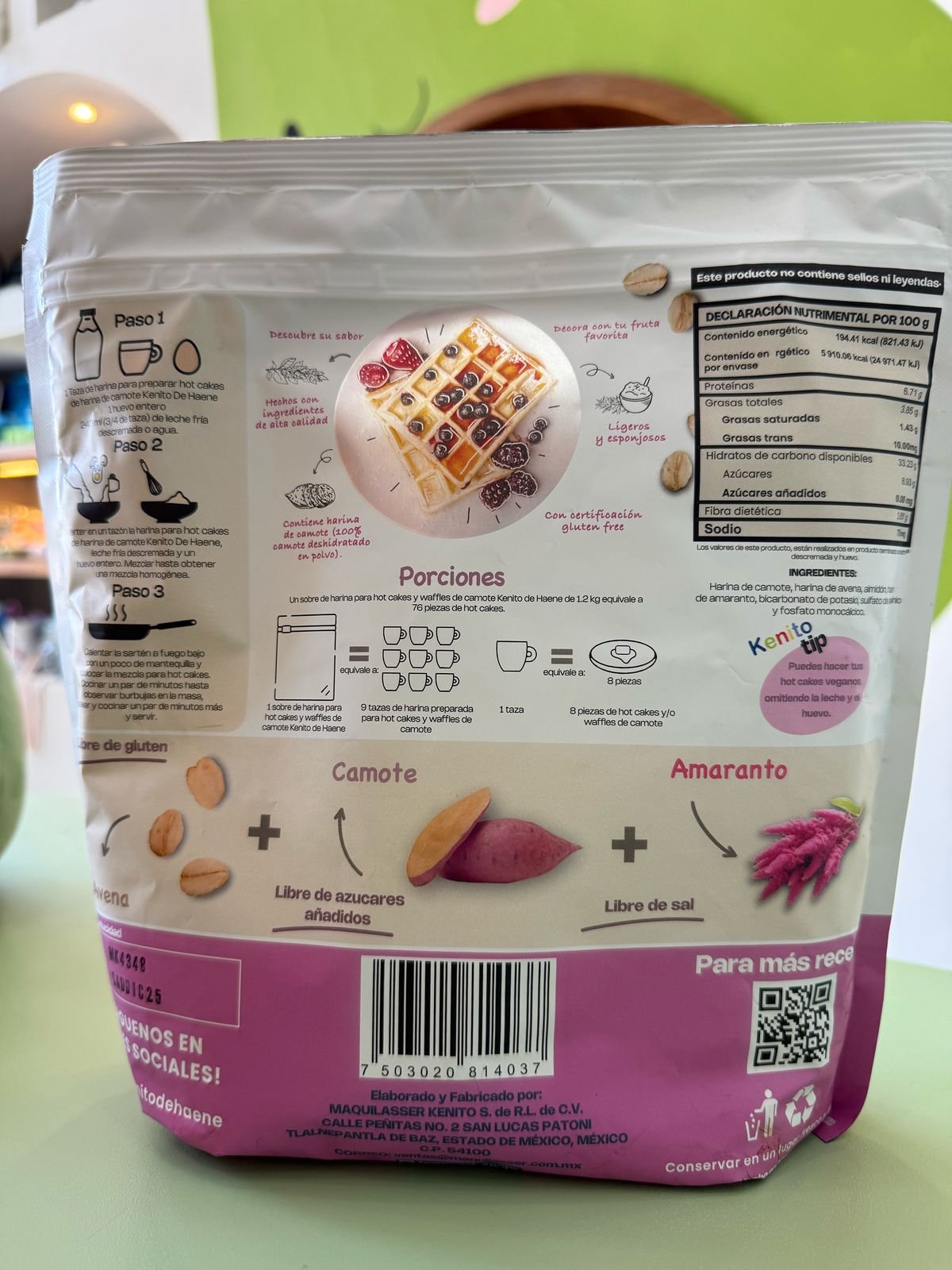 2 pack Harina para Hot Cakes y Waffles 1.2 kg